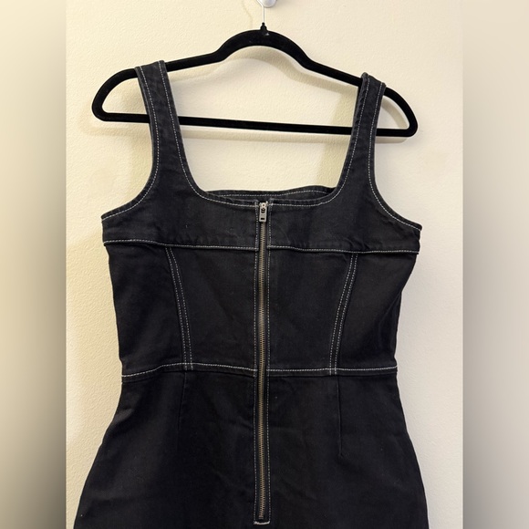 Reformation Davies Bustier Denim Dress in Black - 8 - Picture 5 of 11